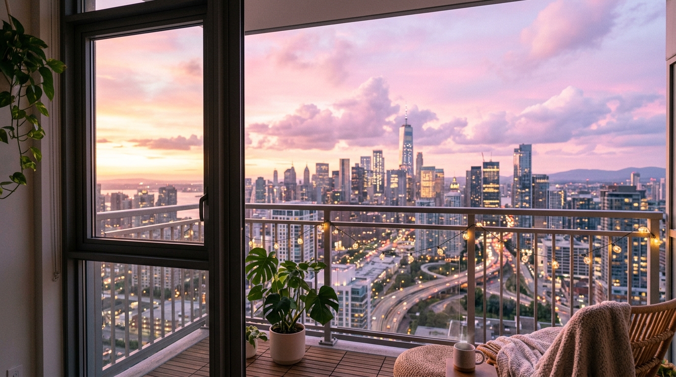 Sunset City Skyline